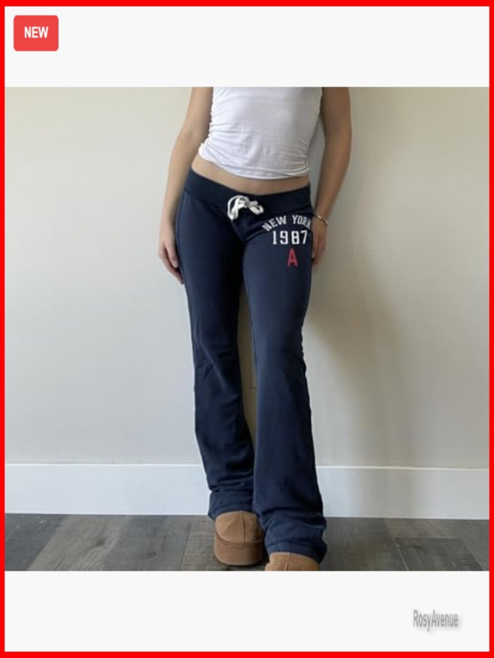 Y2K Flare Sweatpants Low Rise Bootcut Lounge Yoga Pants Wide Leg Streetwear - Picture 2 of 7